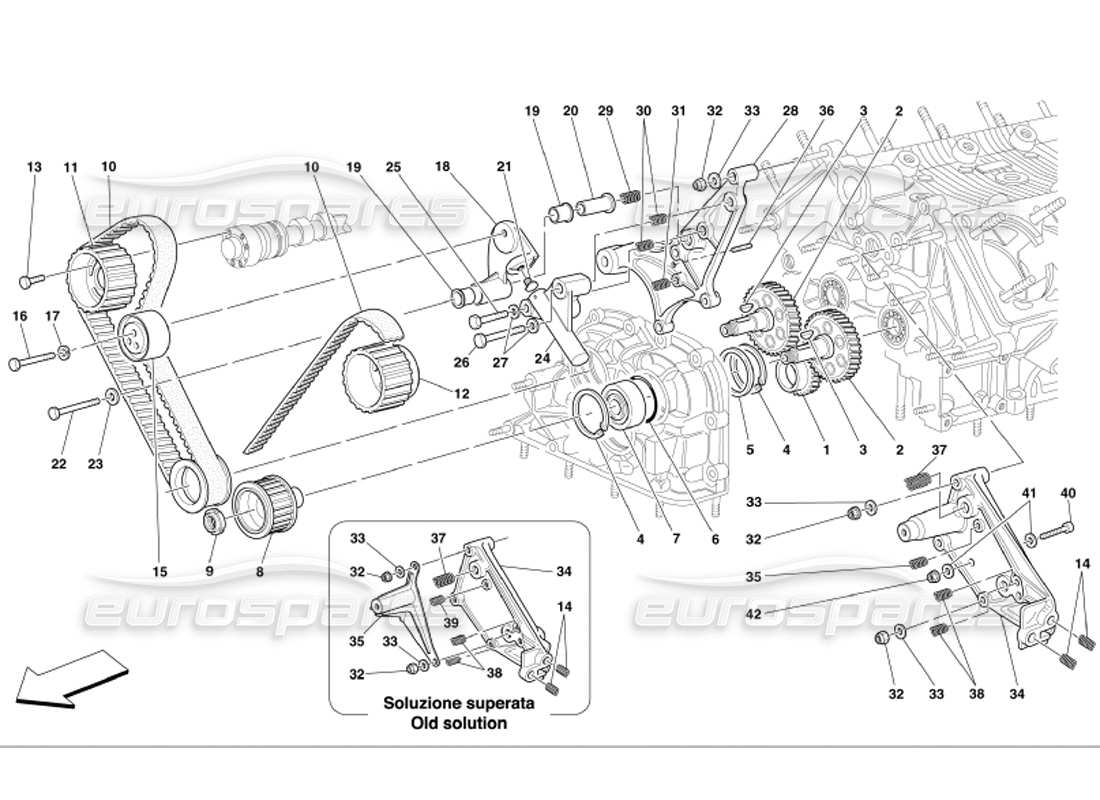 ferrari 360 modena timing controls parts diagram