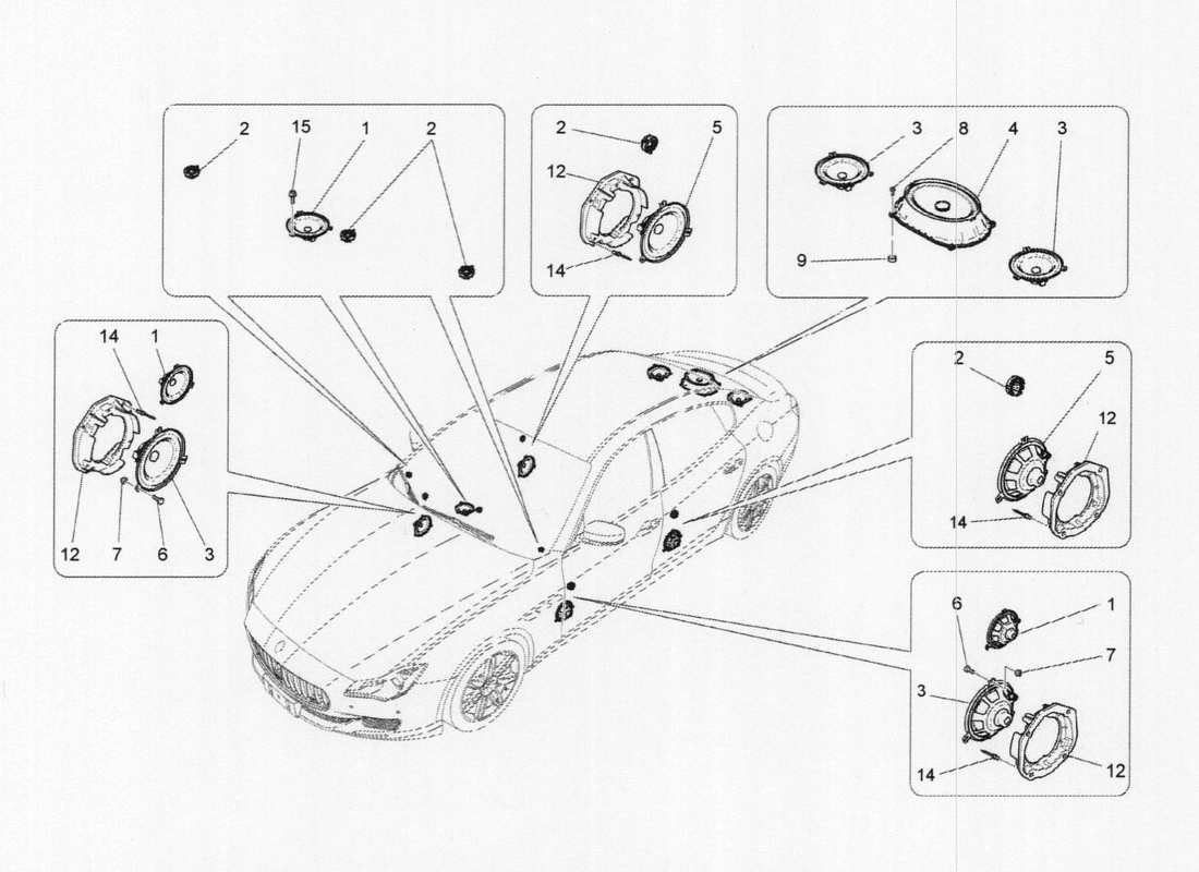 maserati qtp. v6 3.0 tds 275bhp 2017 sound system part diagram