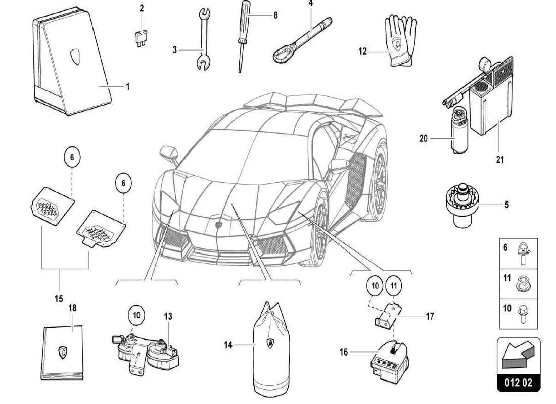 lamborghini centenario spider tools parts diagram