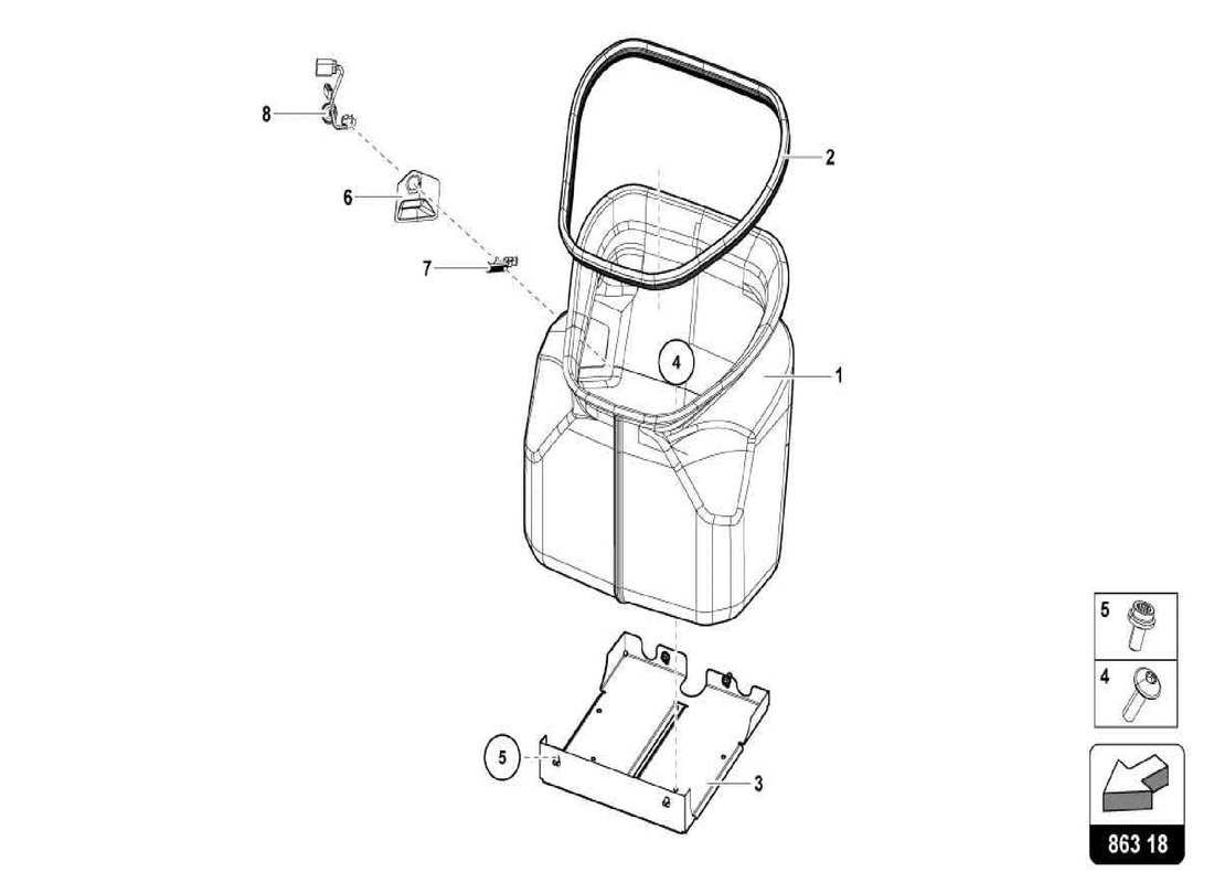 lamborghini centenario spider luggage compartment - floor covering part diagram