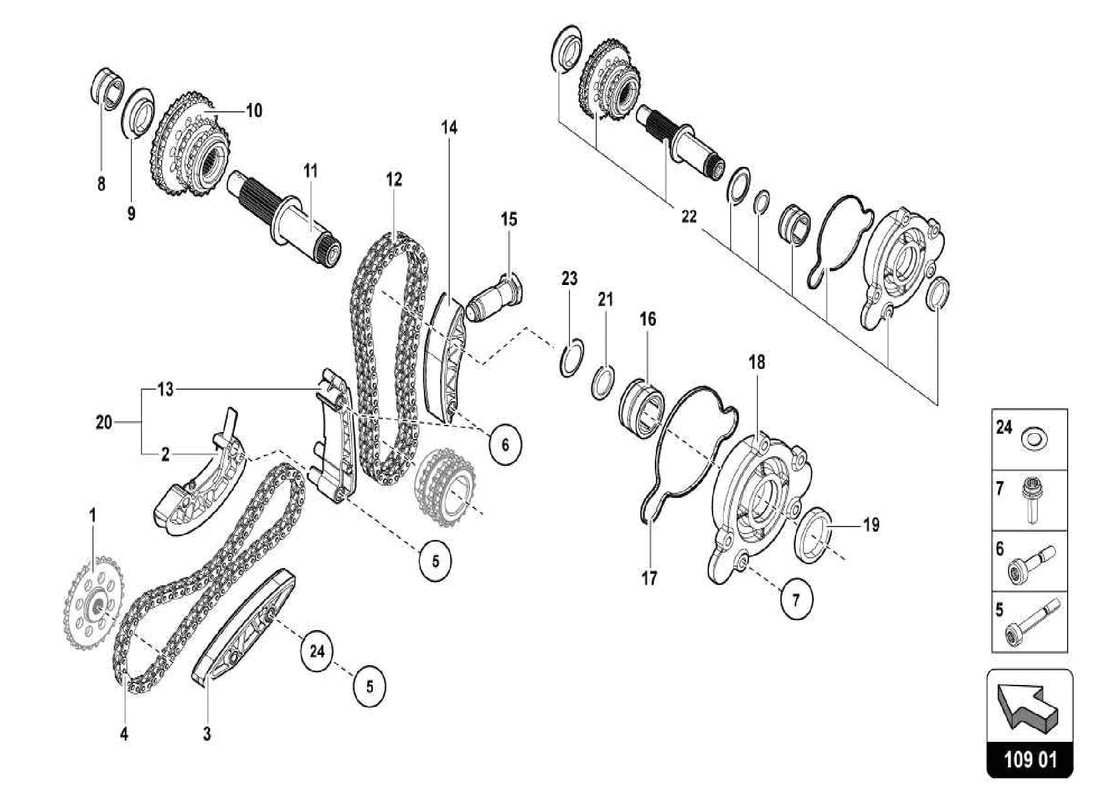 lamborghini centenario spider timing chain part diagram