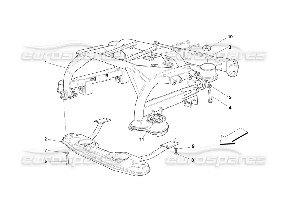 maserati qtp. (2006) 4.2 rear underframe parts diagram
