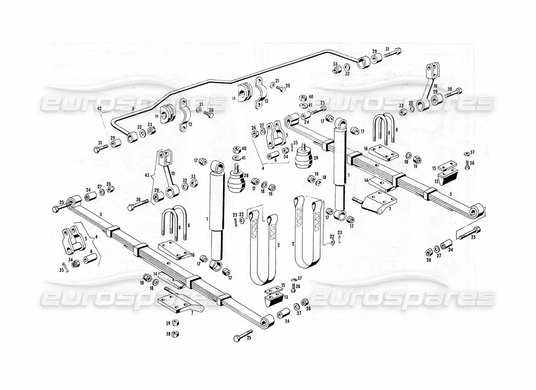maserati indy 4.2 rear suspension part diagram
