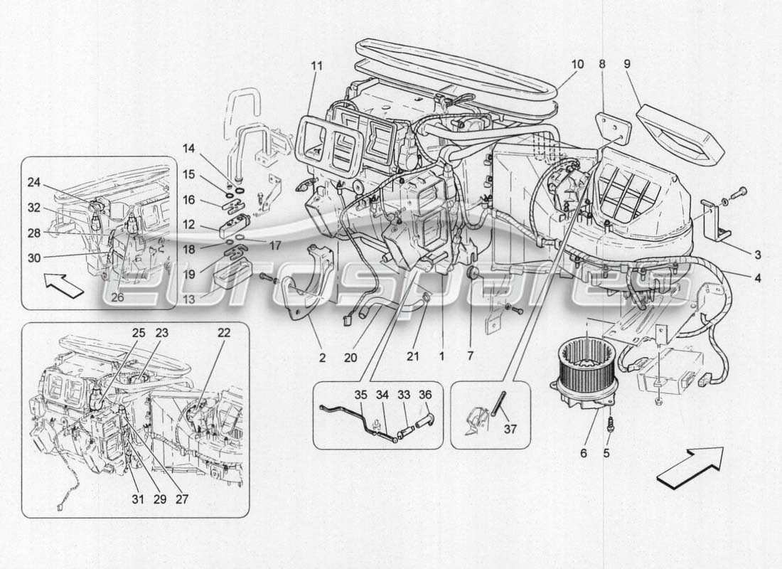 maserati grancabrio mc centenario gruppo a.c: organi in plancia part diagram