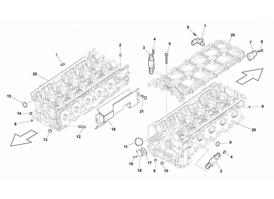 lamborghini gallardo sts ii sc phase sensors left cylinder head parts diagram