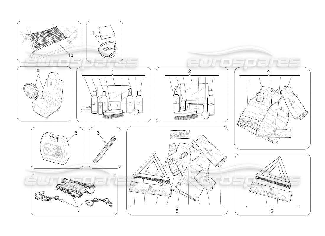 maserati qtp. (2011) 4.7 auto after market accessories part diagram