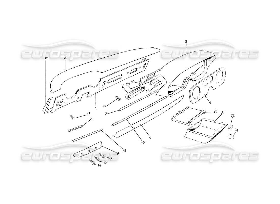 ferrari 275 (pininfarina coachwork) gruppo plancia po tastrumenti part diagram