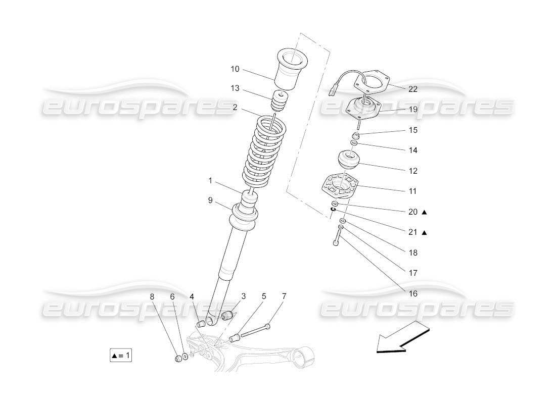 maserati qtp. (2011) 4.7 auto front shock absorber devices part diagram