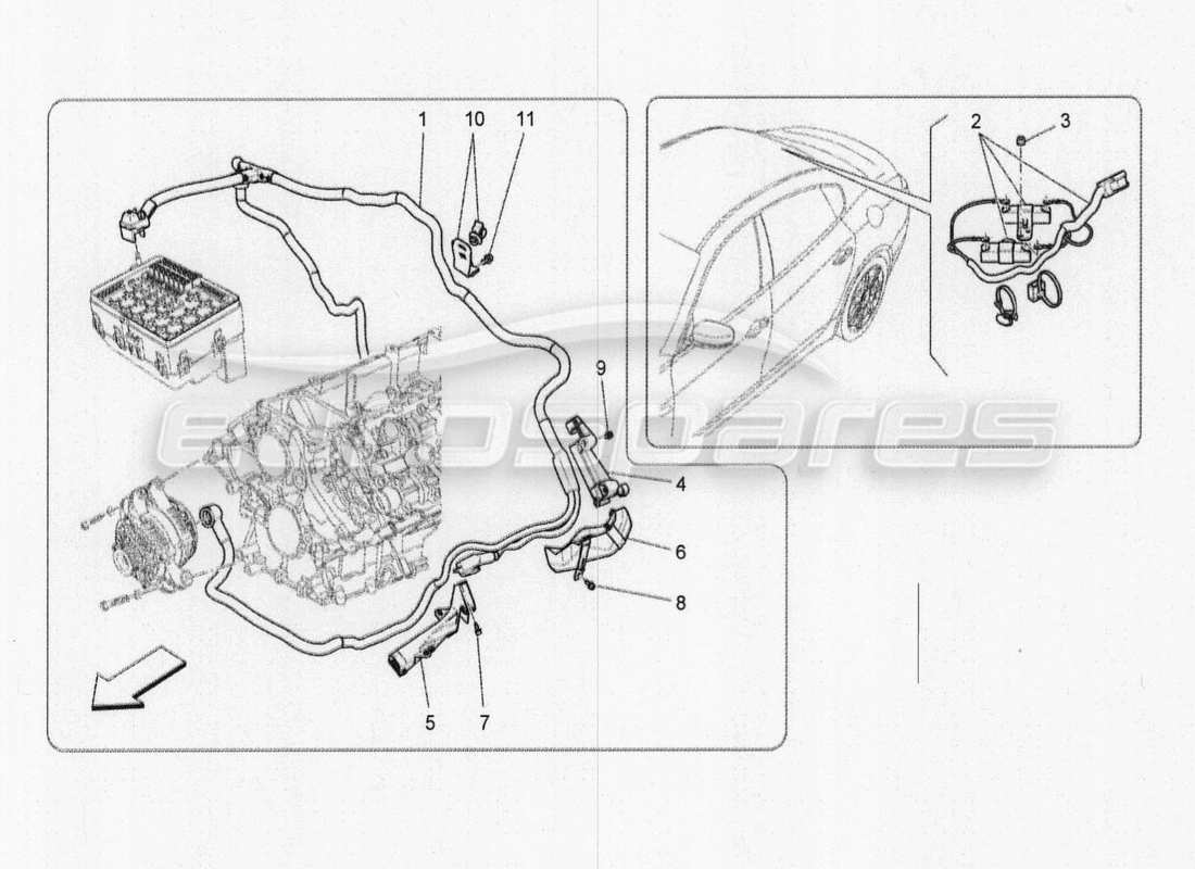 maserati qtp. v8 3.8 530bhp 2014 auto main wiring part diagram