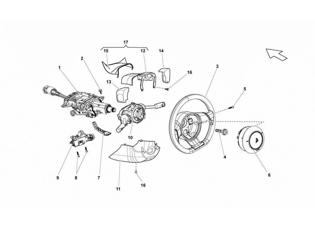 lamborghini gallardo sts ii sc steering part diagram