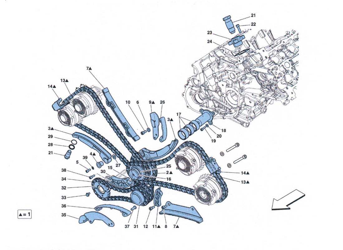 ferrari 458 challenge distribuzione - comandi parts diagram