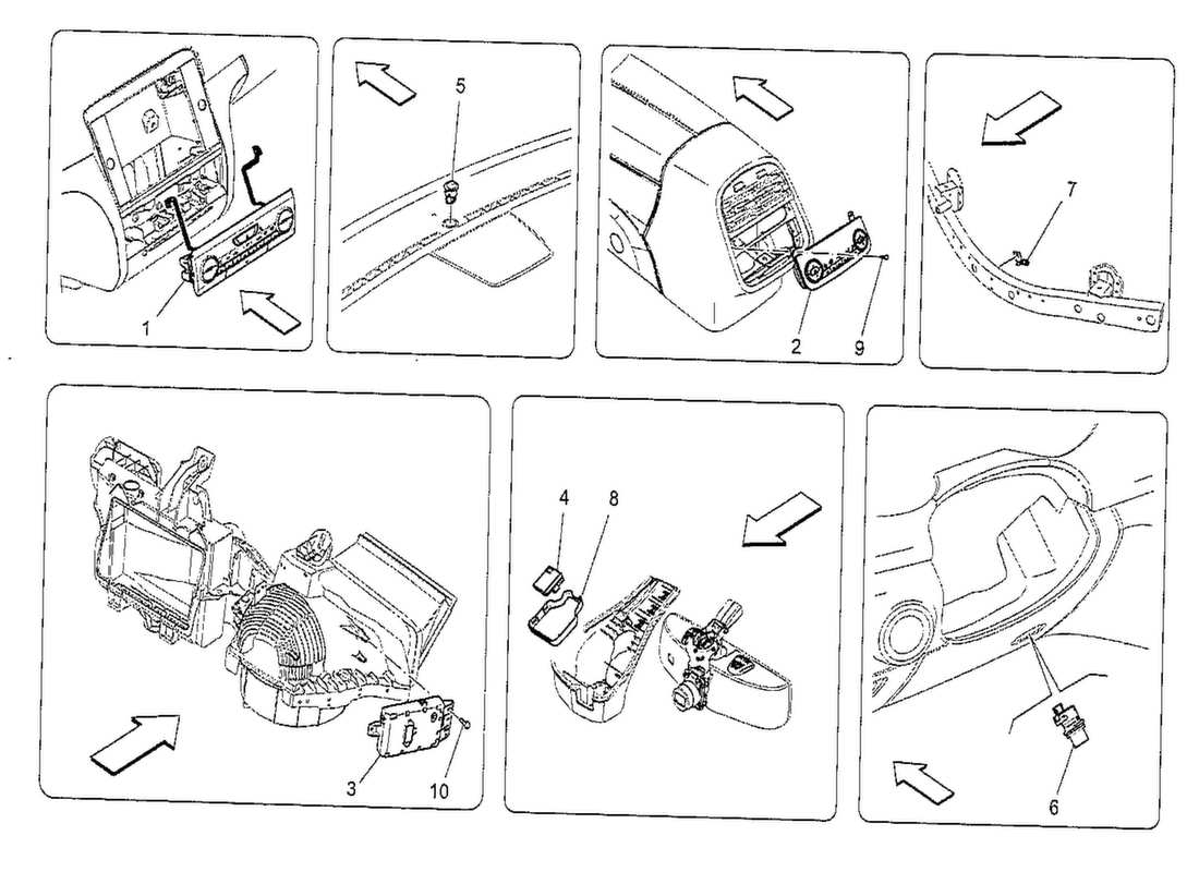 maserati qtp. v8 3.8 530bhp 2014 a c unit: electronic control parts diagram