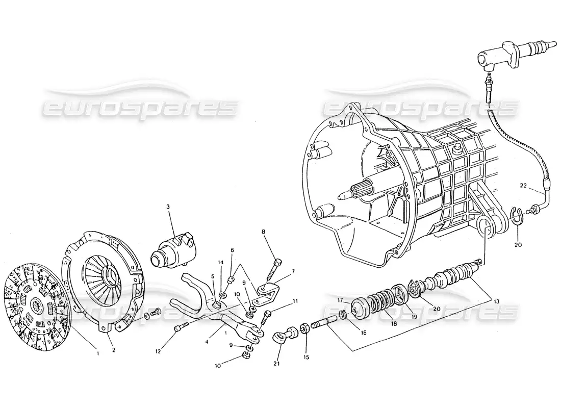maserati 418 / 4.24v / 430 clutch for gearbox getrag parts diagram