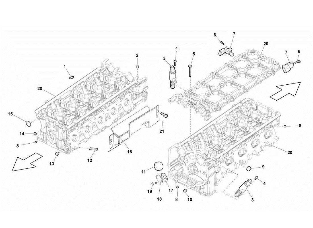 lamborghini gallardo lp570-4s perform phase sensors left cylinder head parts diagram