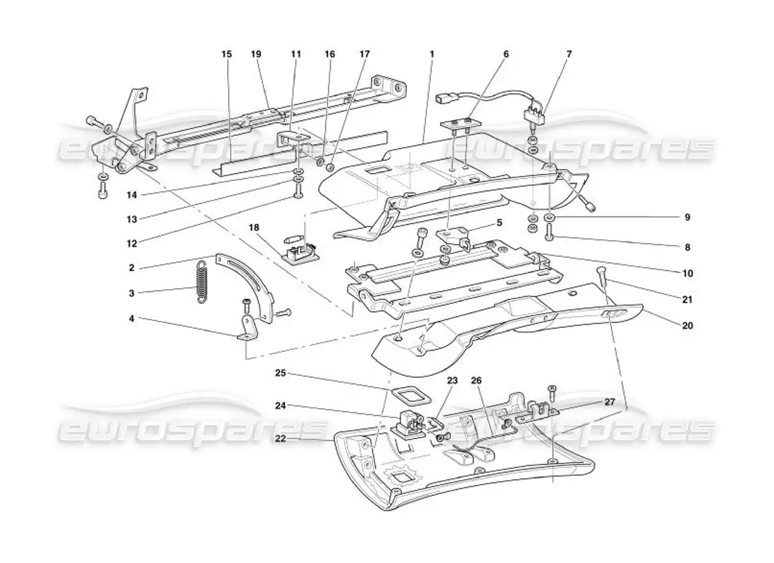 ferrari 575 superamerica dashboard drawer parts diagram