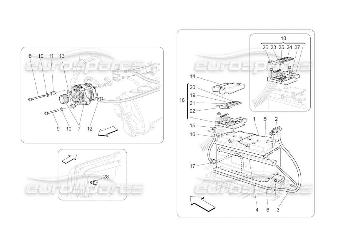 maserati qtp. (2009) 4.2 auto energy generation and accumulation part diagram