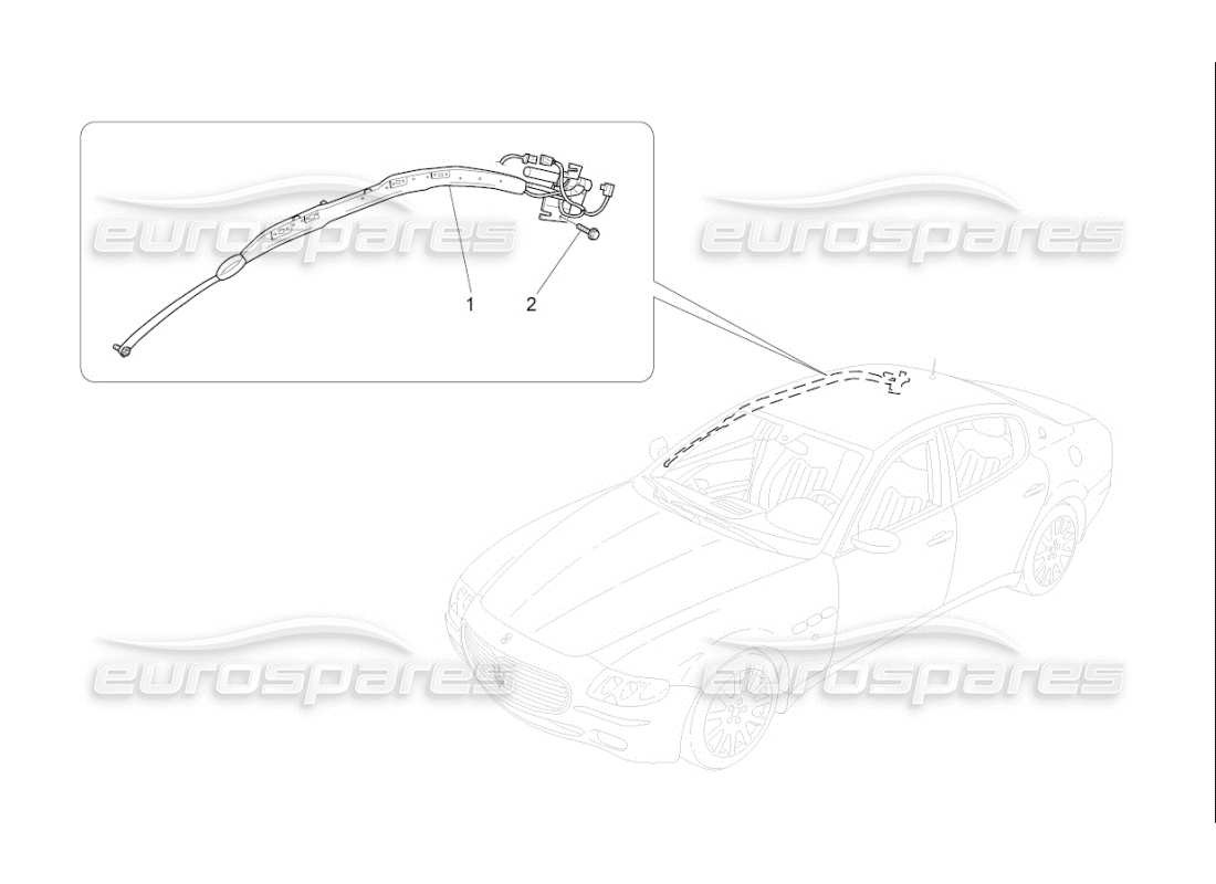 maserati qtp. (2008) 4.2 auto window bag system part diagram