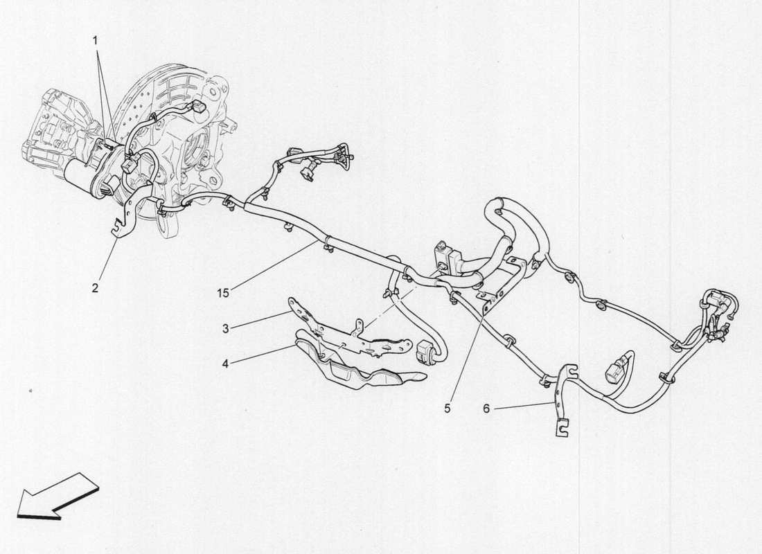 maserati qtp. v6 3.0 tds 275bhp 2017 parking brake part diagram