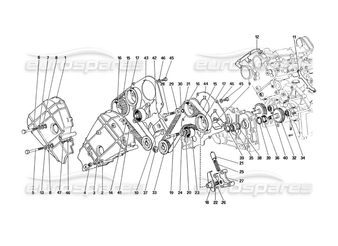 ferrari 328 (1985) timing system - controls part diagram