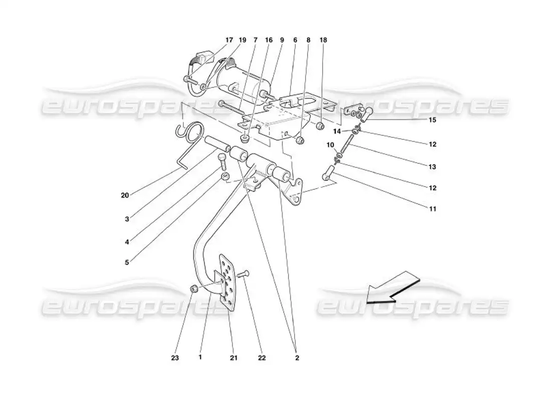 ferrari 575 superamerica electronic accelerator pedal parts diagram