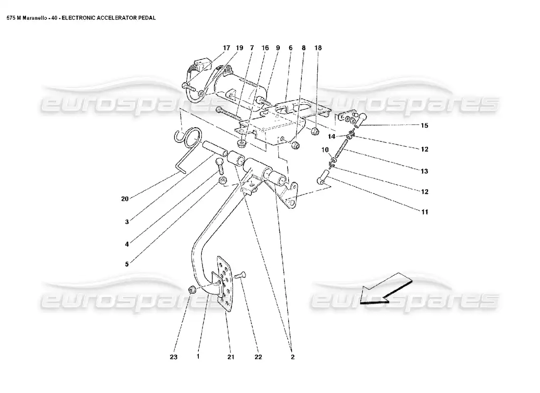 ferrari 575m maranello electronic accelerator pedal parts diagram