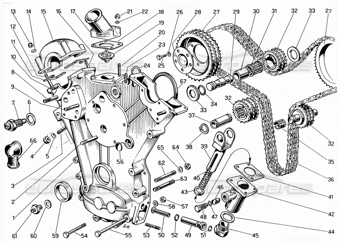 ferrari 330 gt 2+2 timing parts diagram