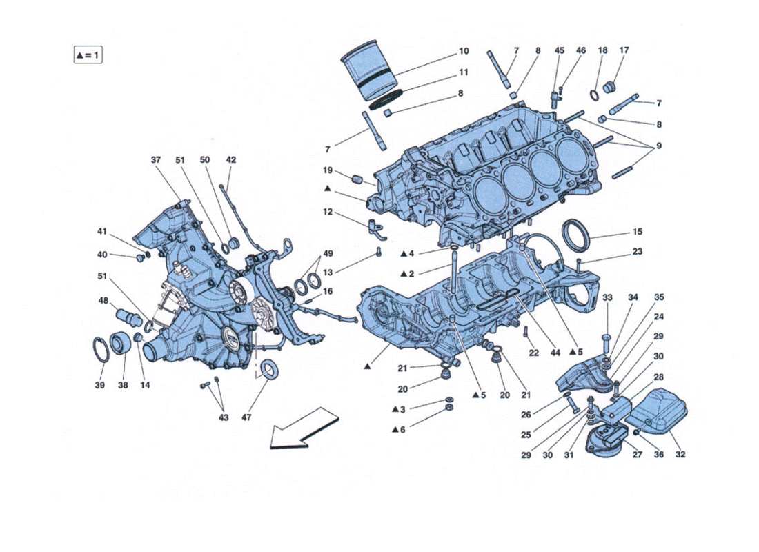 ferrari 458 challenge basamento parts diagram