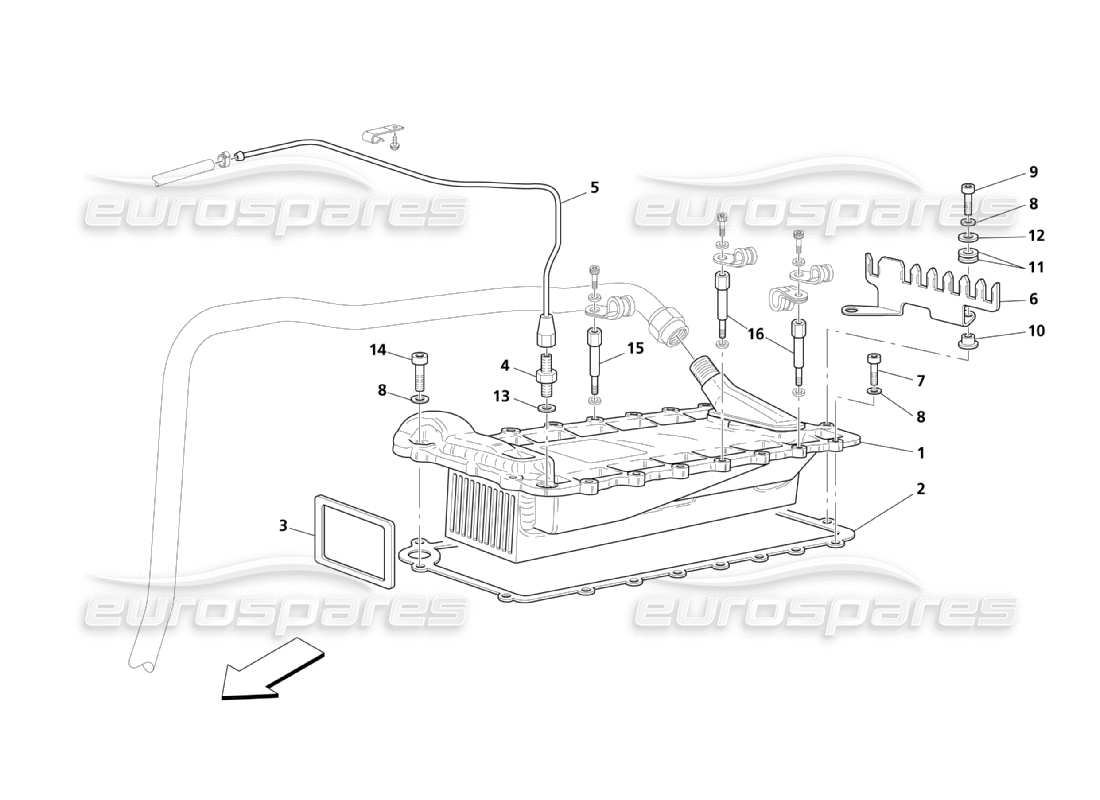 maserati qtp. (2003) 4.2 heat exchanger parts diagram