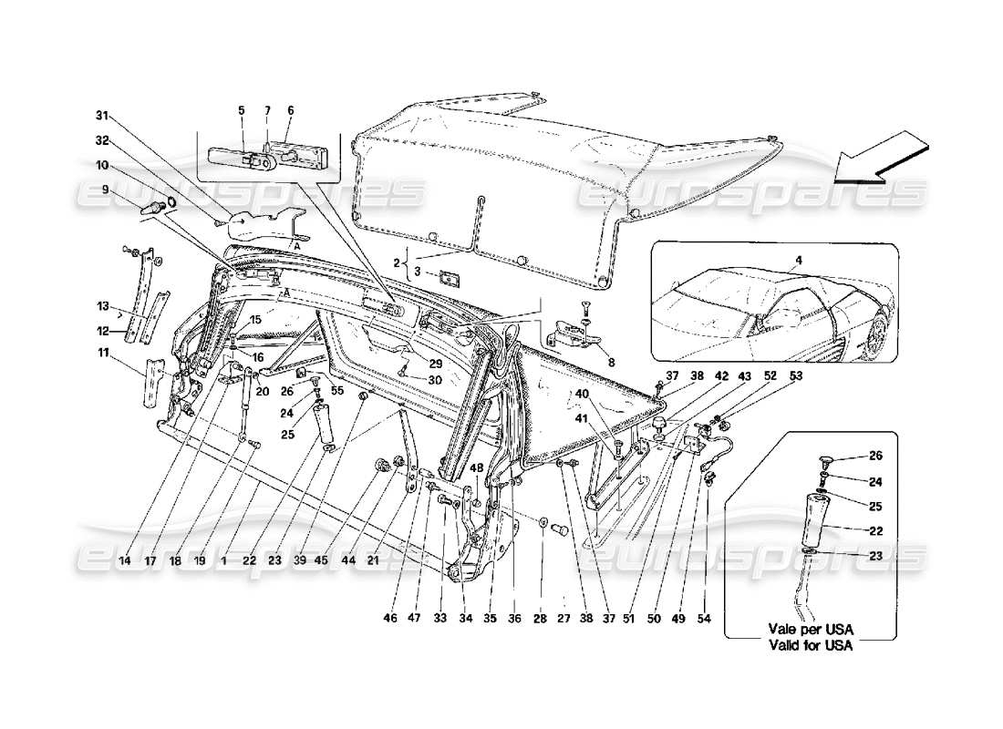 ferrari 348 (2.7 motronic) top part diagram