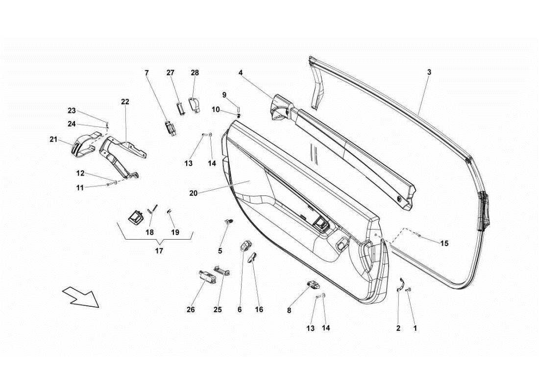 lamborghini gallardo sts ii sc doors part diagram