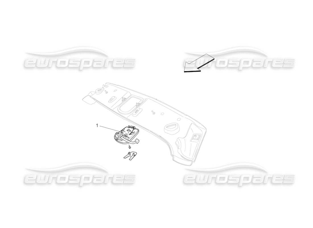 maserati grancabrio (2010) 4.7 internal vehicle devices part diagram