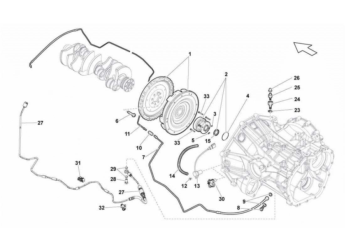 lamborghini gallardo sts ii sc clutch (manual) part diagram