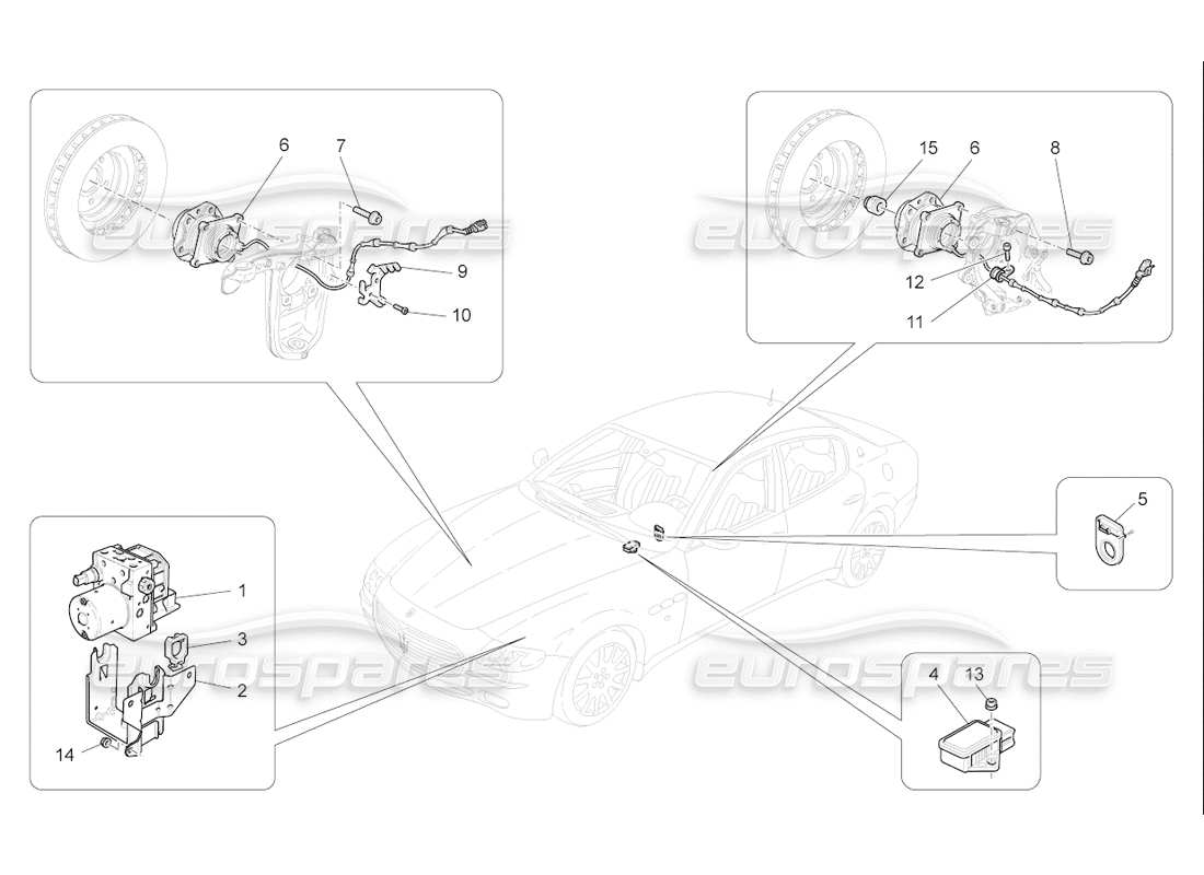 maserati qtp. (2006) 4.2 f1 braking control systems part diagram