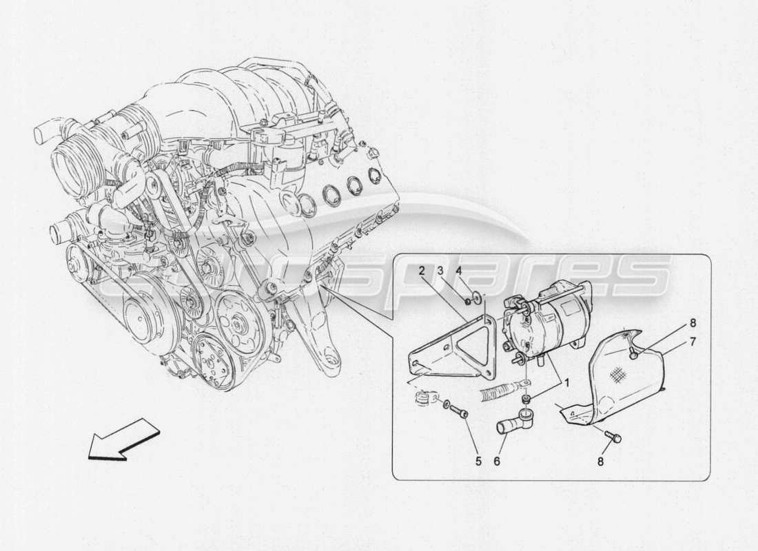 a part diagram from the maserati granturismo special edition parts catalogue