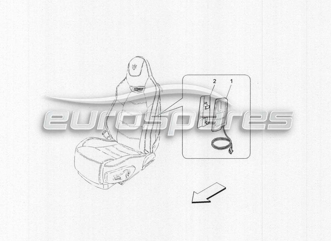 a part diagram from the maserati grancabrio parts catalogue
