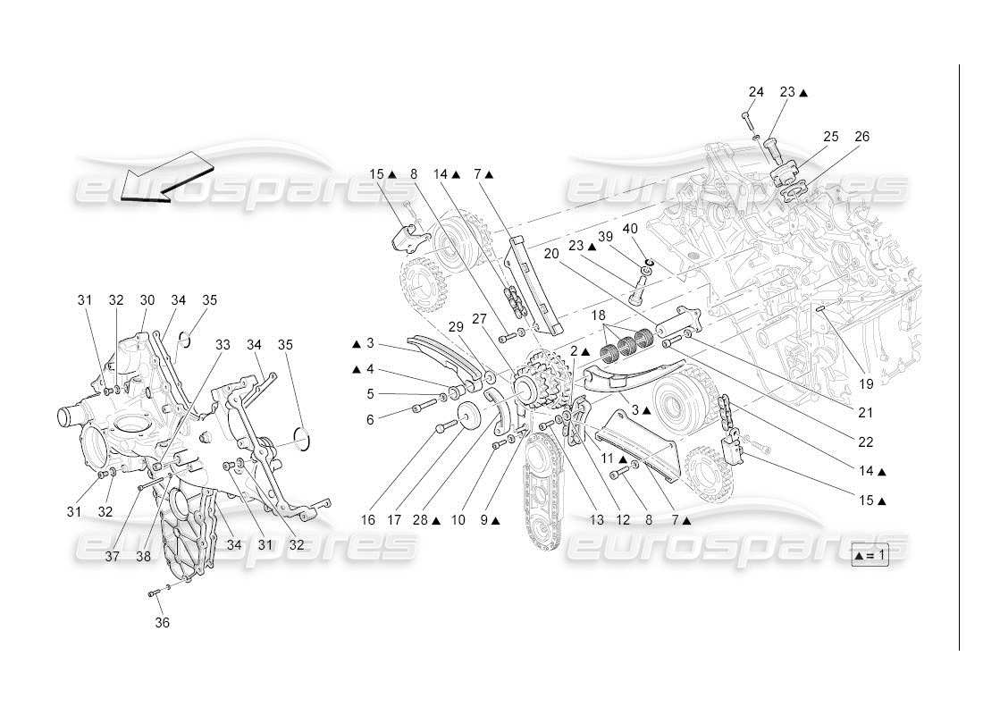 a part diagram from the maserati qtp. (2007) 4.2 auto parts catalogue