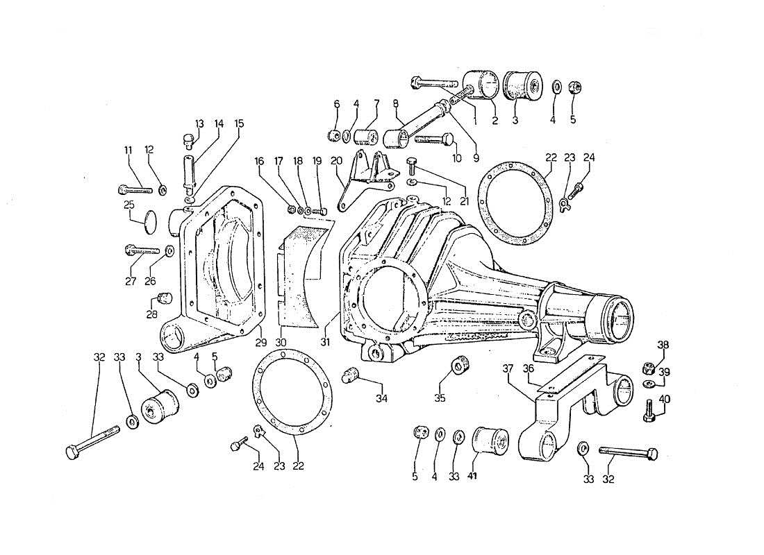 a part diagram from the lamborghini jarama parts catalogue