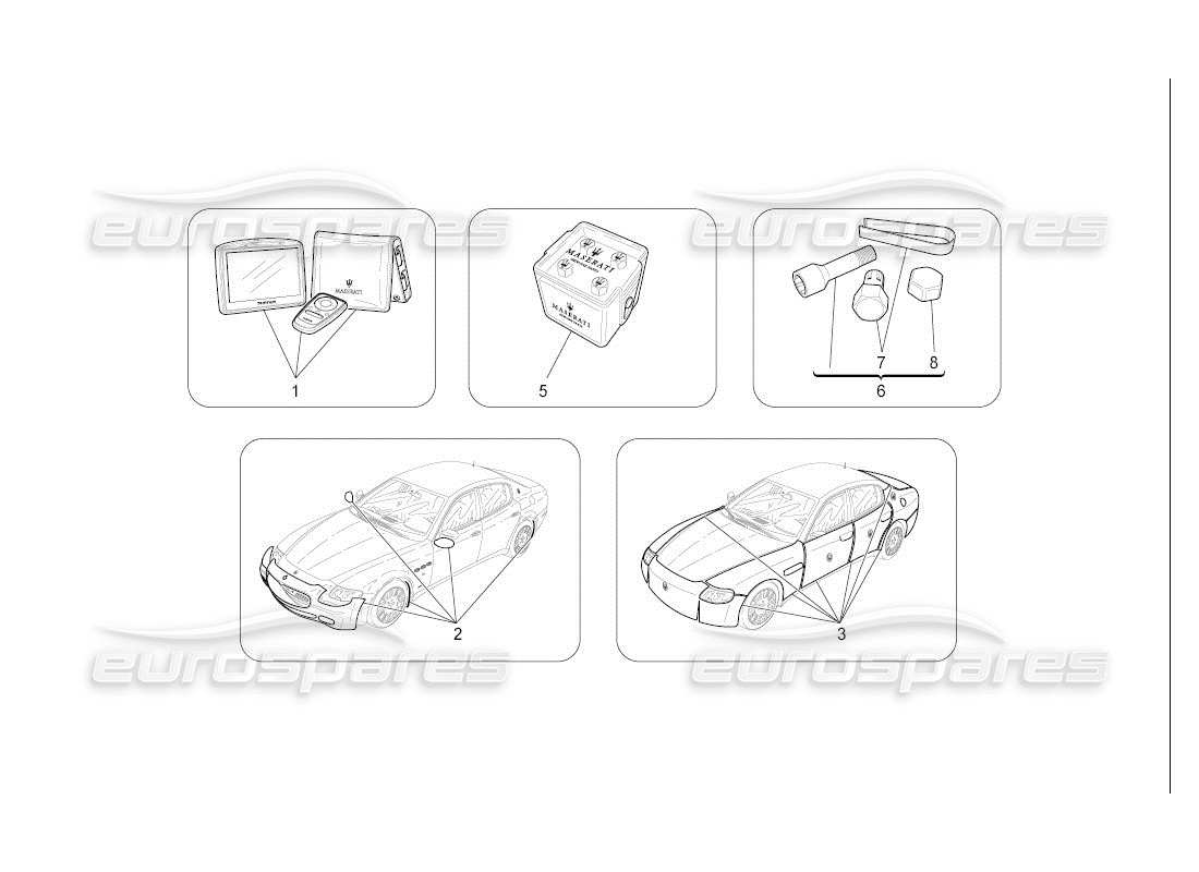 a part diagram from the maserati quattroporte m139 (2005-2013) parts catalogue