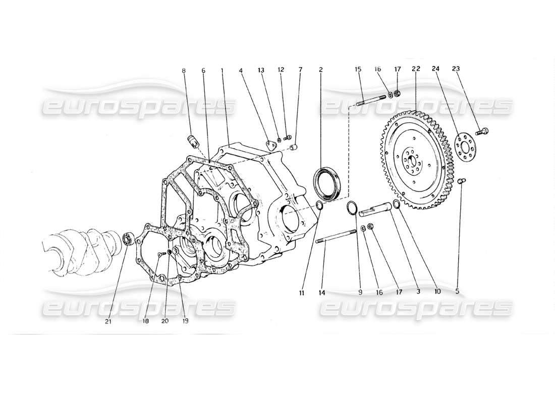 VIEW PARTS DIAGRAMS FROM THE FERRARI 308 PARTS CATALOGUE a part diagram from the ferrari 308 parts catalogue