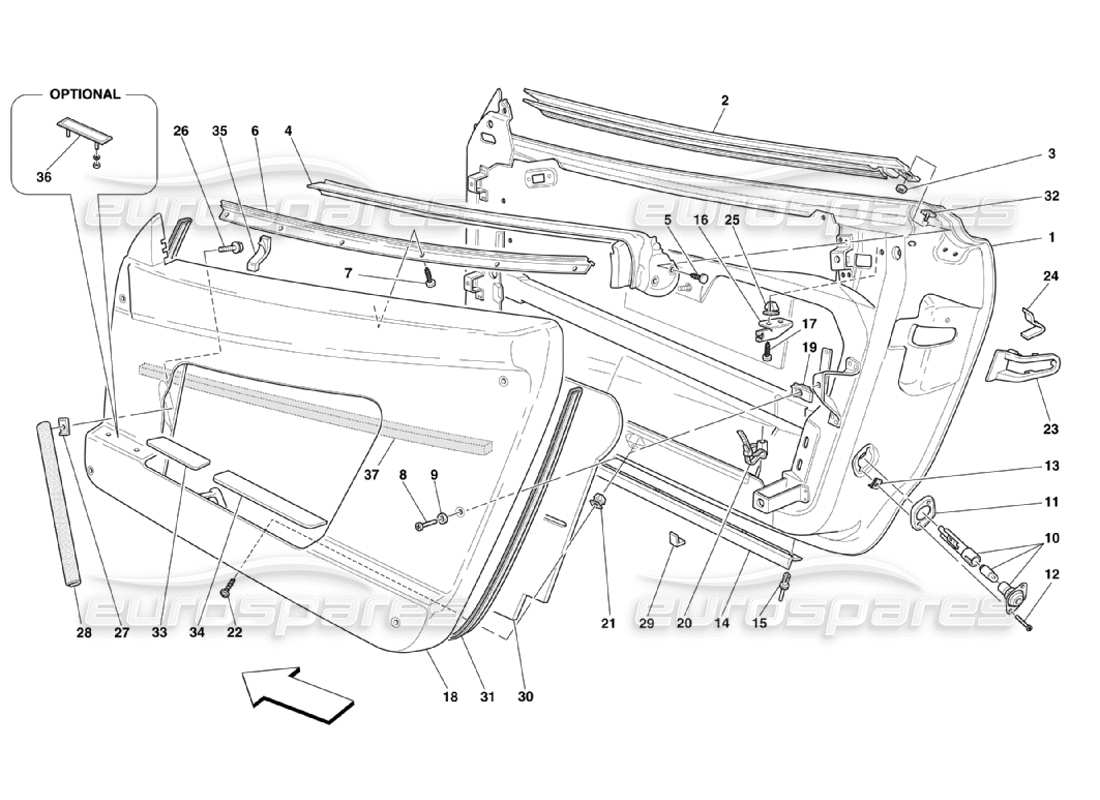 part diagram containing part number 65705000