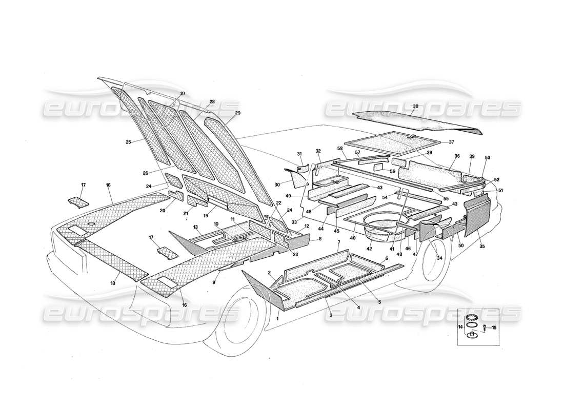 a part diagram from the maserati qtp.v8 4.9 (s3) 1979 parts catalogue