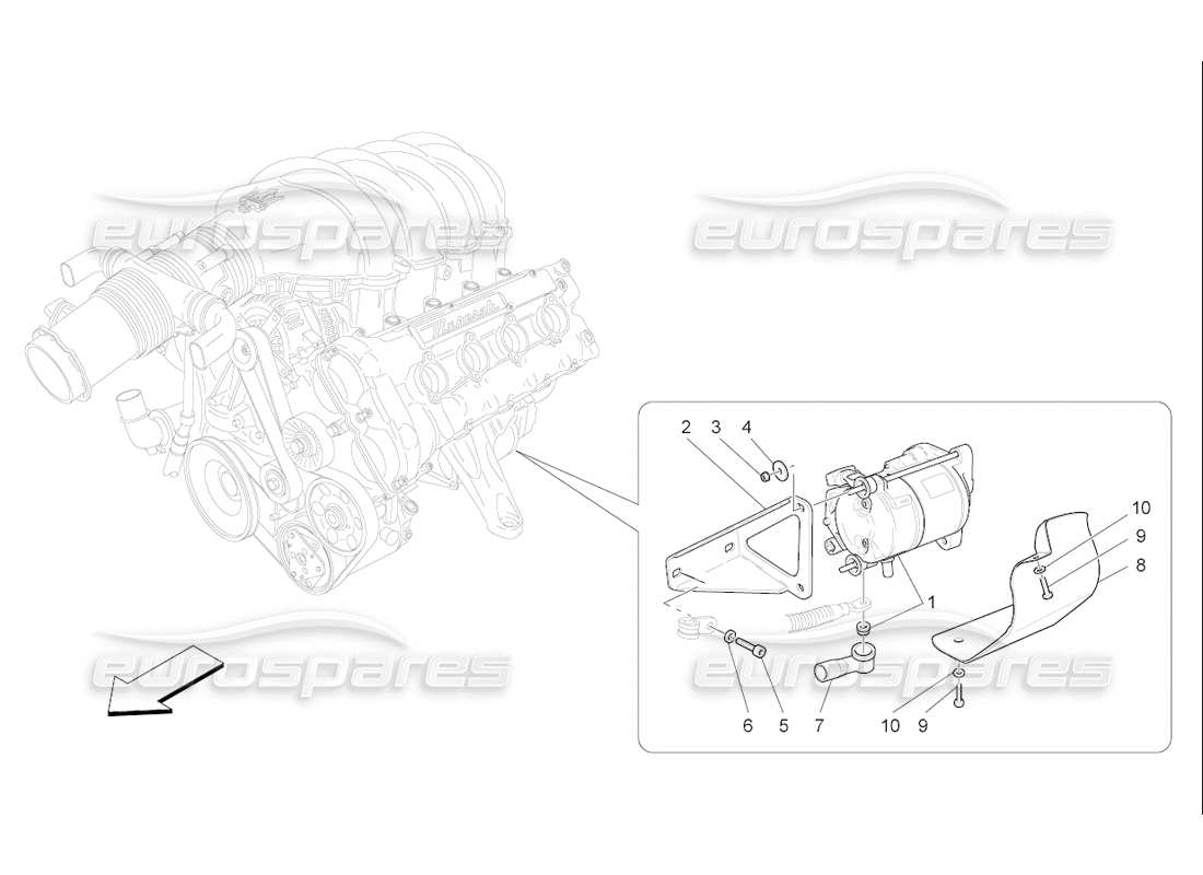 a part diagram from the maserati qtp. (2006) 4.2 f1 parts catalogue