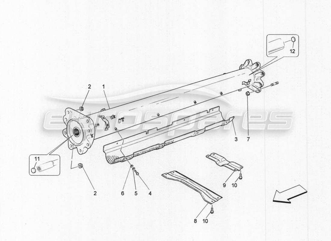 a part diagram from the maserati granturismo parts catalogue