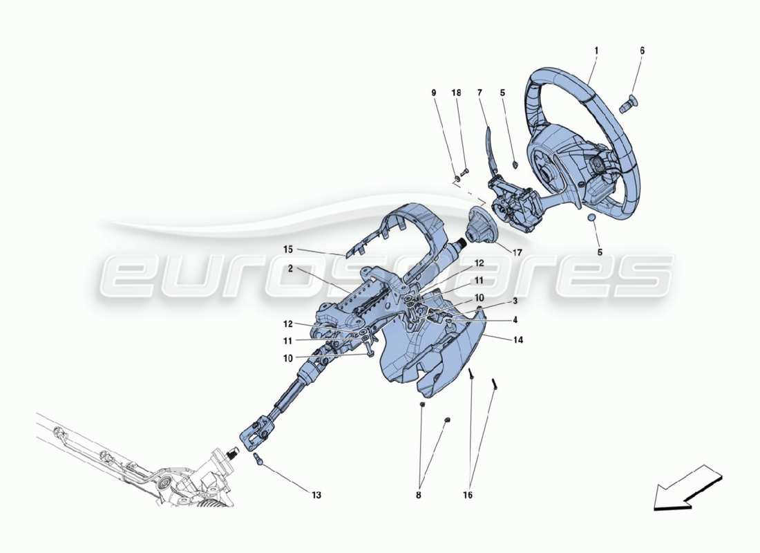 a part diagram from the Ferrari 488 Challenge parts catalogue
