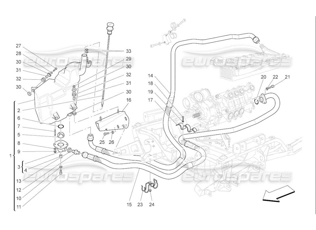 a part diagram from the maserati qtp. (2007) 4.2 f1 parts catalogue