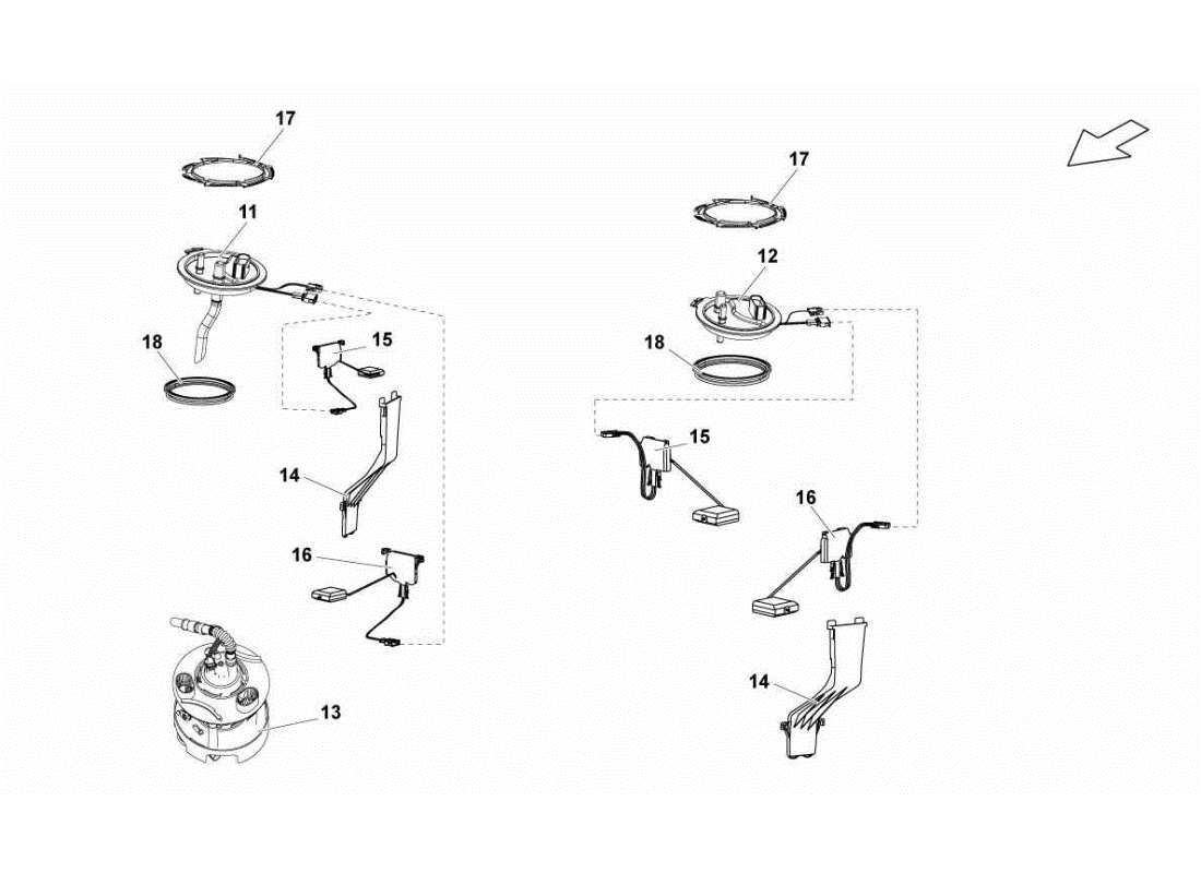 a part diagram from the lamborghini gallardo sts ii sc parts catalogue