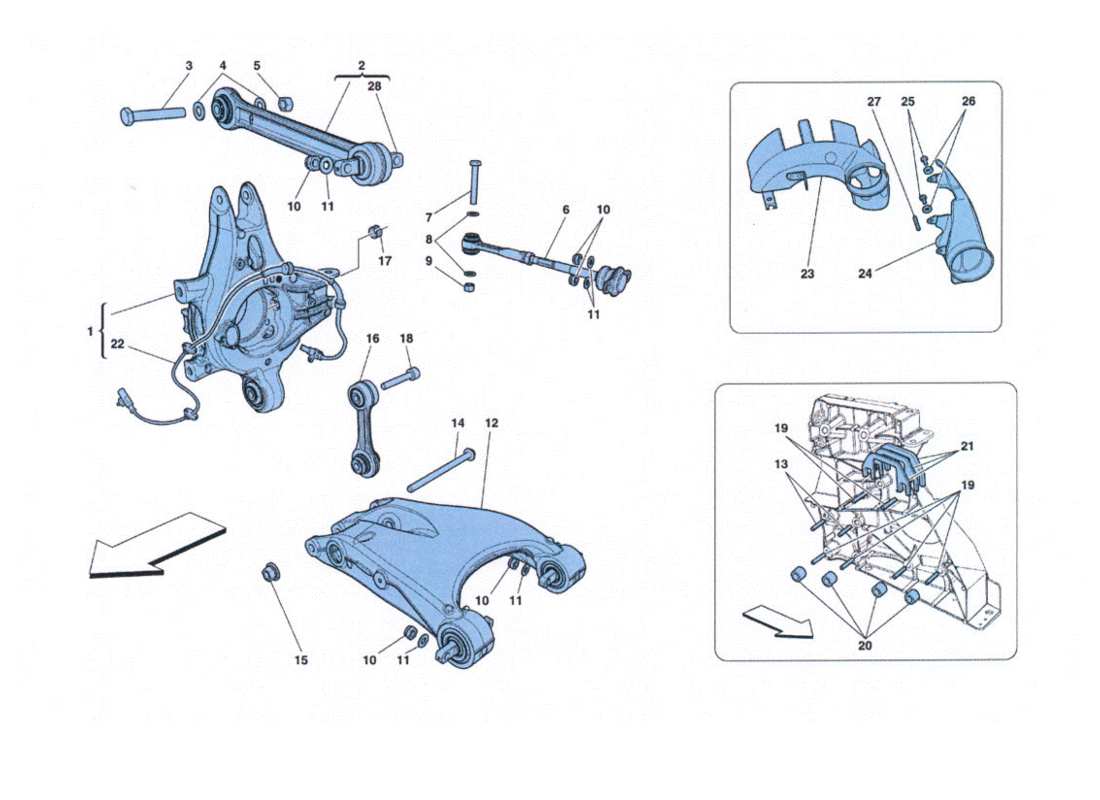 a part diagram from the ferrari 458 parts catalogue