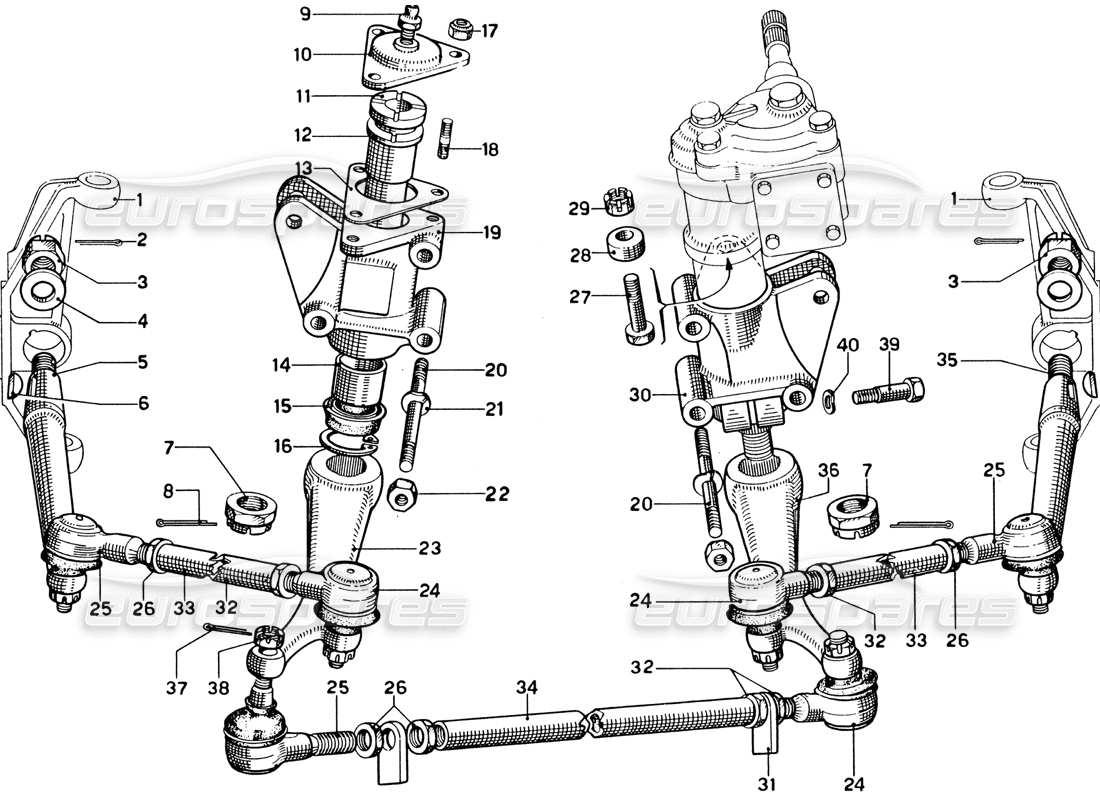 a part diagram from the Ferrari 330 GTC Coupe parts catalogue