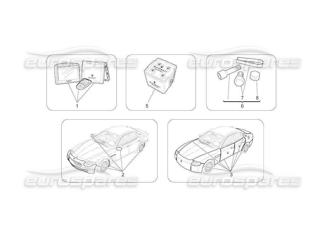 a part diagram from the maserati quattroporte m139 (2005-2013) parts catalogue