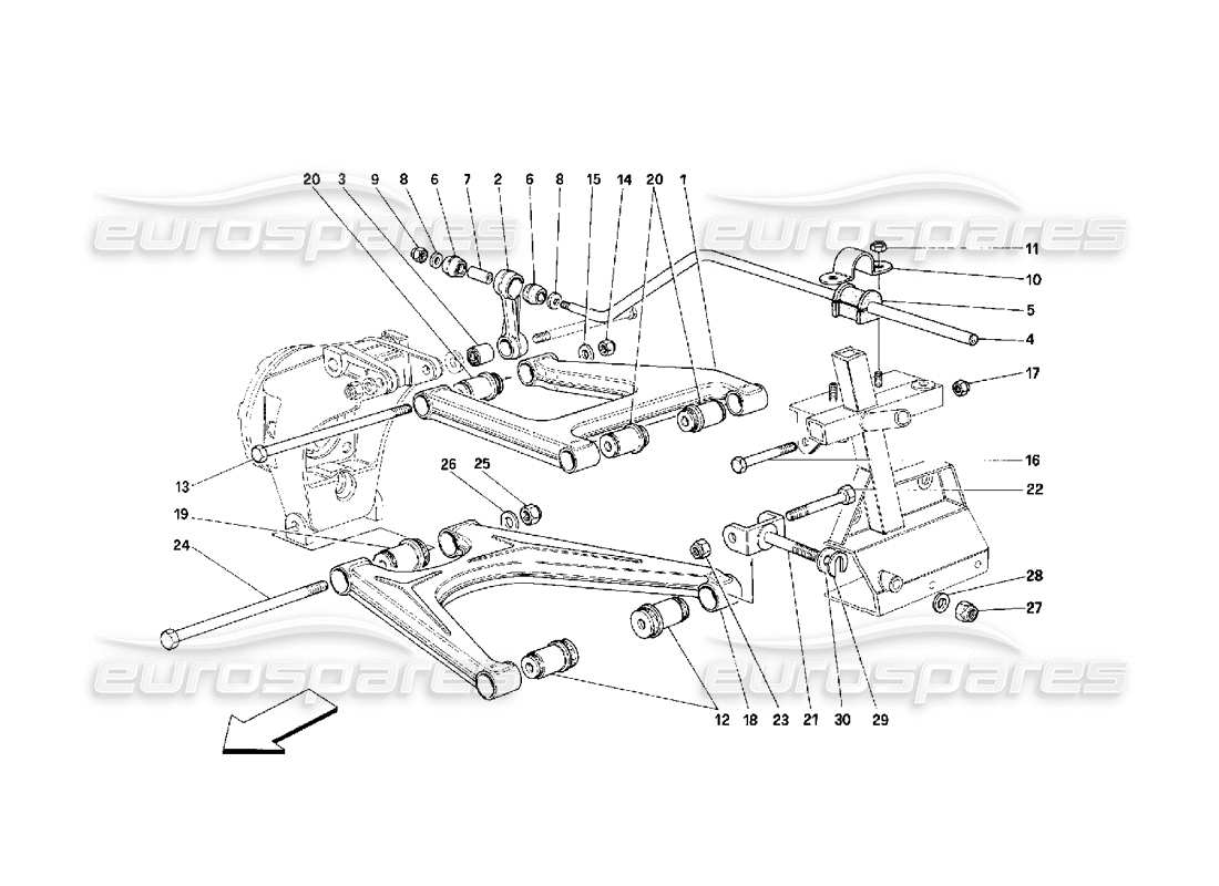 a part diagram from the ferrari 348 (2.7 motronic) parts catalogue